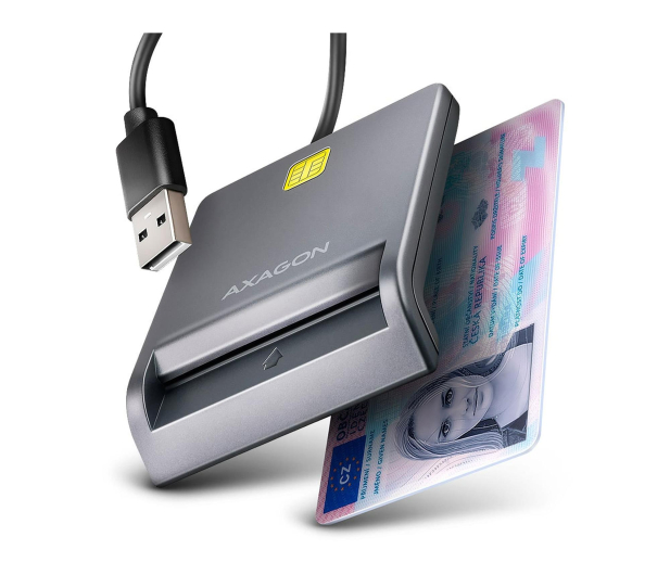 Axagon CRE-SM3TC USB-C Smart card FlatReader czytnik - 1485436 - zdjęcie